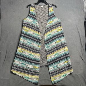 Ariat‎ Cardigan Women's Medium Joshua Tree Vest Serape Aztec Knit Open Front